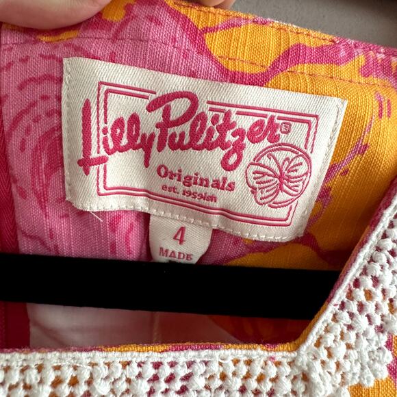 New Lilly Pulitzer Adelson Maxi Shift Printed Dress Daiquiri Pin Ten Ton Bouquet - Picture 5 of 6